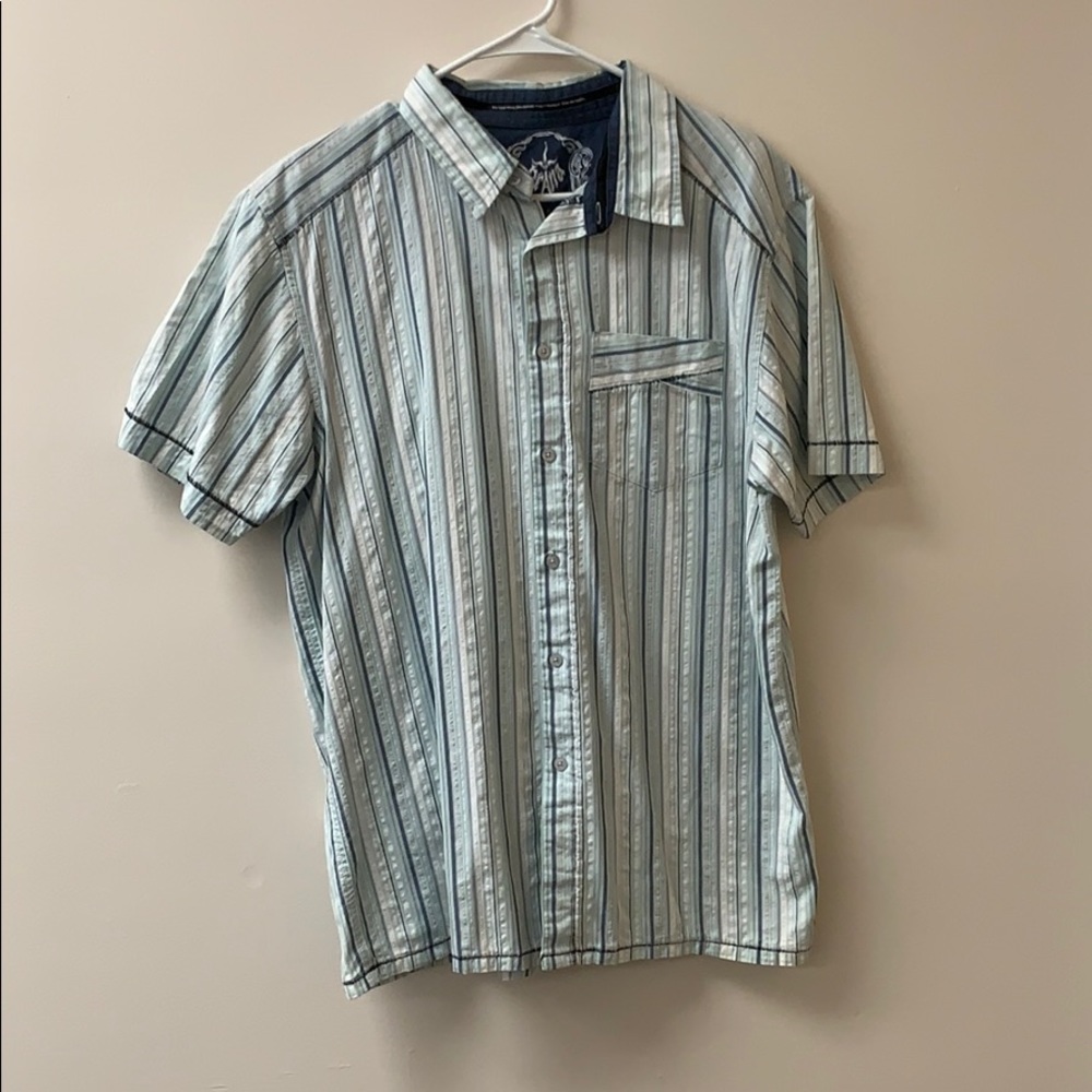 Prana blue stripe button down